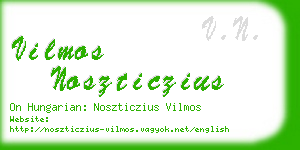 vilmos noszticzius business card